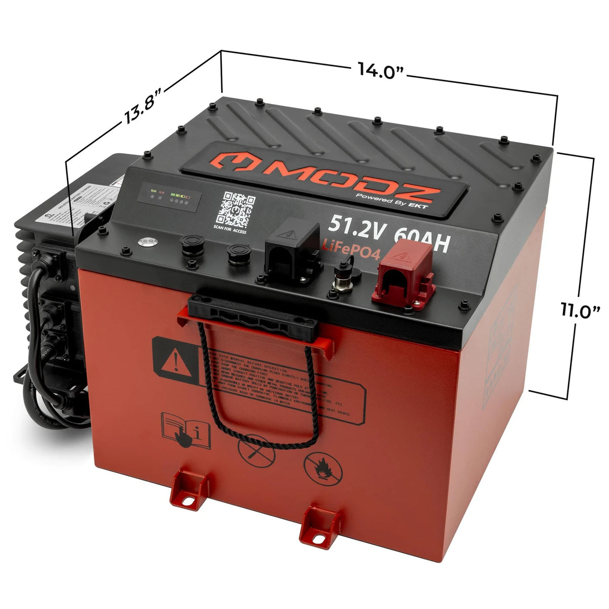 MODZ® Universal 48 Volt (51.2v) 60Ah Nano Lithium Golf Cart