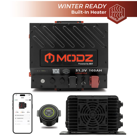 MODZ® Universal 48 Volt (51.2v) 105Ah Nano Lithium Golf Cart Battery